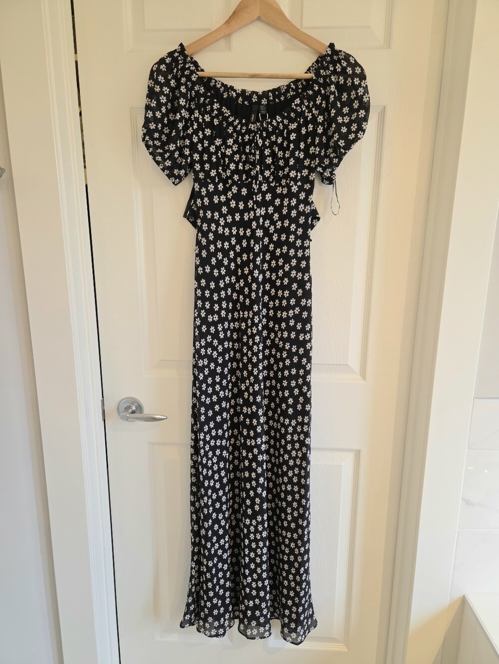 Ever New Black Maxi Dress with White Daisy Print